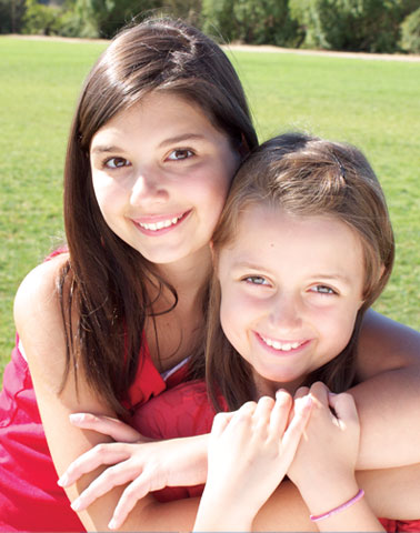 two smiling girls